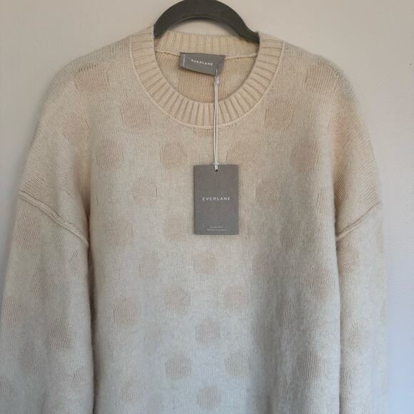 Everlane The Alpaca Polka Dot Oversized Crew Sweater - Picture 3 of 8